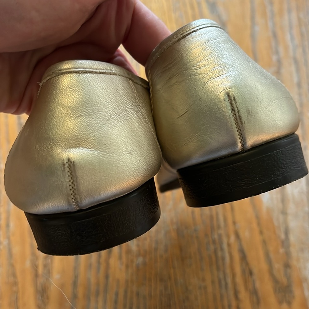 Made in Brazil pale Gold “Westies” loafers sz 9 - Picture 7 of 7